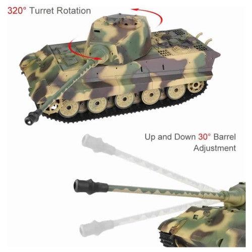 Heng Long 3888A 1:16 German King Tiger Henschel RC Turret Tank - Toytexx Heng Long 3888A 1:16 German King Tiger Henschel RC Turret Tank - Toytexx